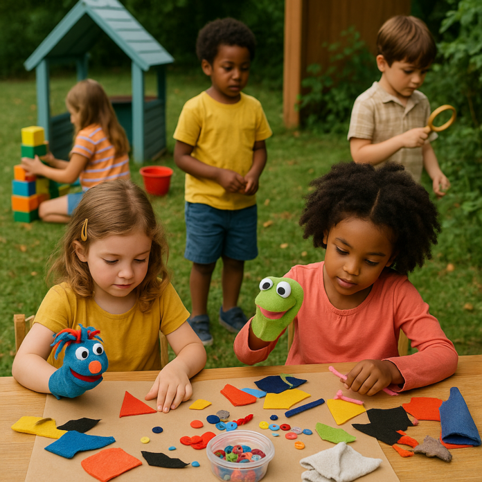 Ilustracija za članak: Nove ideje za dječji kutak: radionice, igre na otvorenom i mali istraživači